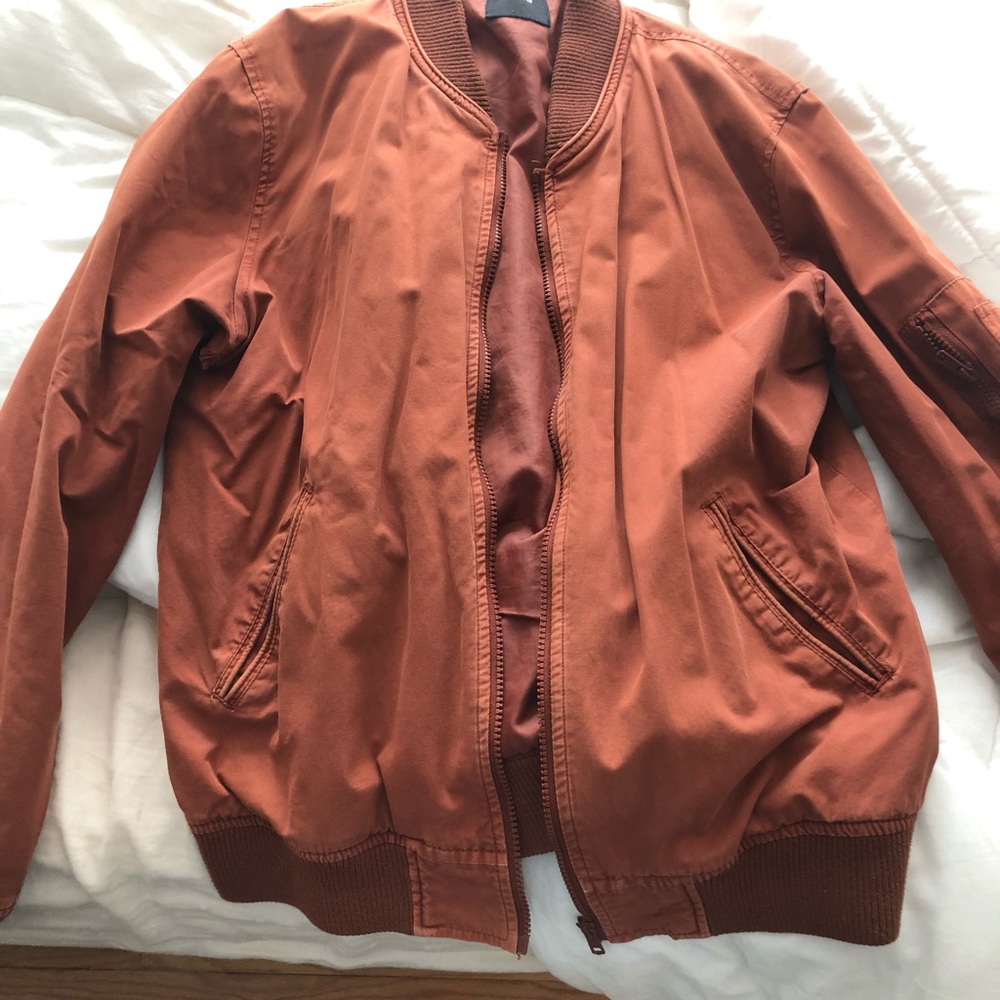 Burnt orange bomber